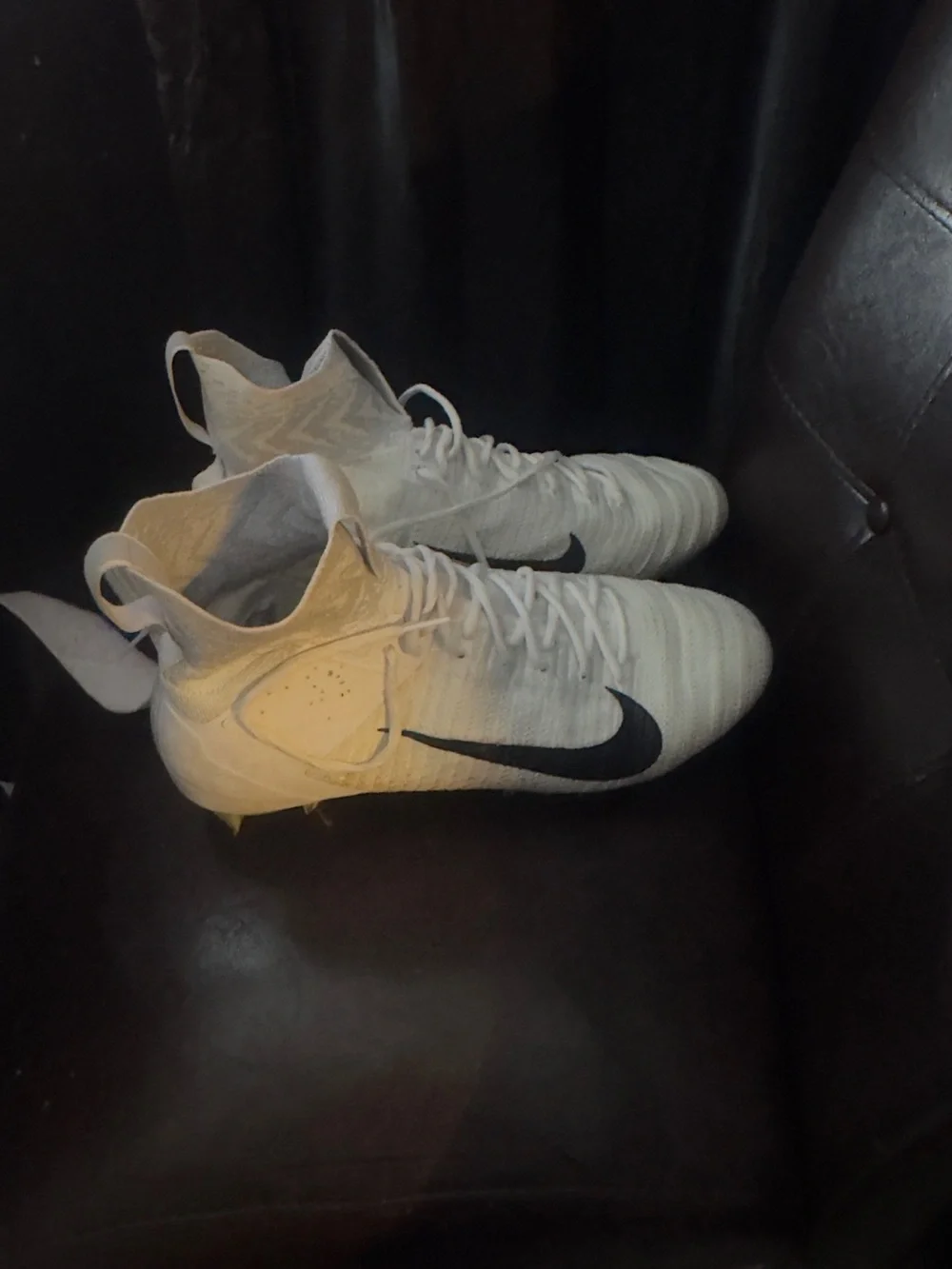 Nike Women’s White Athletic Training Sneakers with Black Swoosh